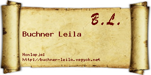 Buchner Leila névjegykártya